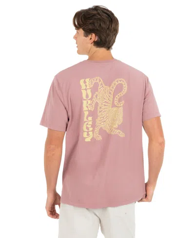 Hurley Men's Short-sleeve Crewneck T-shirt In Pink