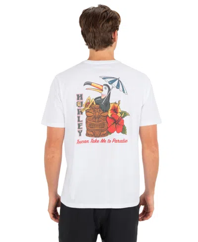 Hurley Men's Sippin On Paradise Short-sleeve T-shirt In White