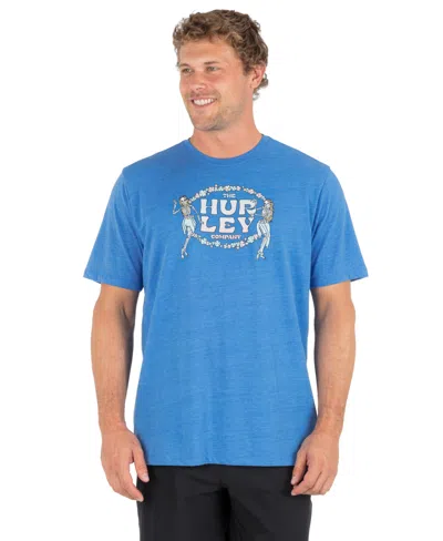 Hurley Men's Skull Dancin Short-sleeve T-shirt In Blue
