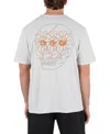 Hurley Men's Skulls And Flowers Short Sleeve T-shirt In Gray