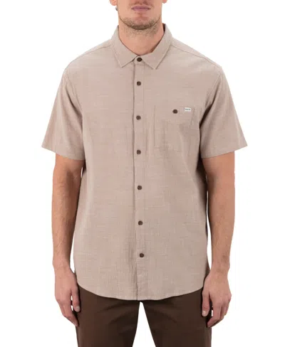 Hurley Men's Slub Short Sleeve Shirt In Neutral