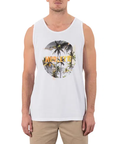 Hurley Men's Snapshot Sleeveless Tank Top In White