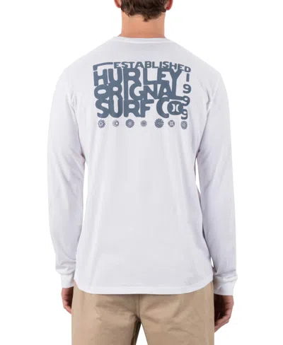 Hurley Men's Solar Cycles Long Sleeve T-shirt In White