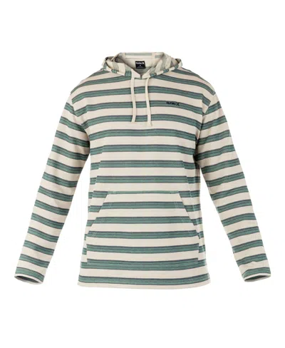 Hurley Men's Striped Modern Surf Poncho Hoodie In Bone