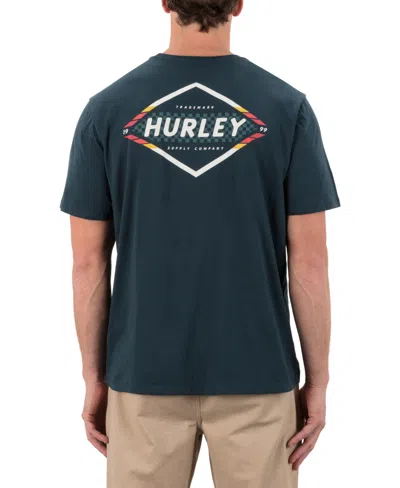 Hurley Men's Velocity Short Sleeve T-shirt In Blue