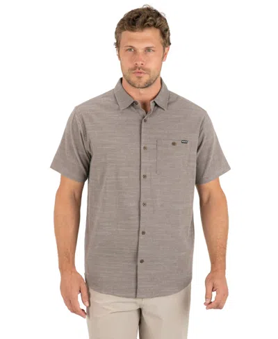 Hurley Men's Ward Cord Short-sleeve Woven Shirt In Animal Print