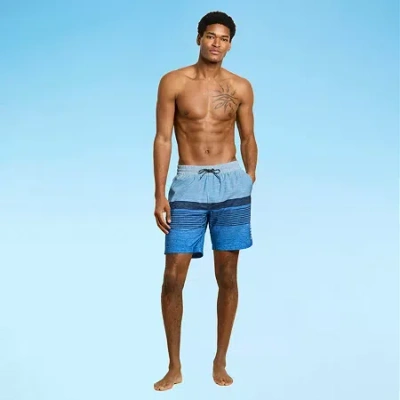 Hurley Mens Drawstring Waist Ombre Swim Shorts In Multi