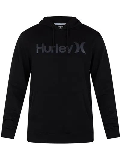 Hurley Mens Logo Fleece Hoodie In Black