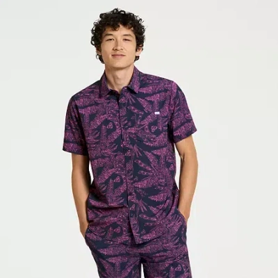 Hurley Mens Regular Fit Button-down Shirt In Purple