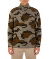 Hurley Mesa Windchill Quarter Zip Pullover Fleece Jacket In Medium Olive In Multi