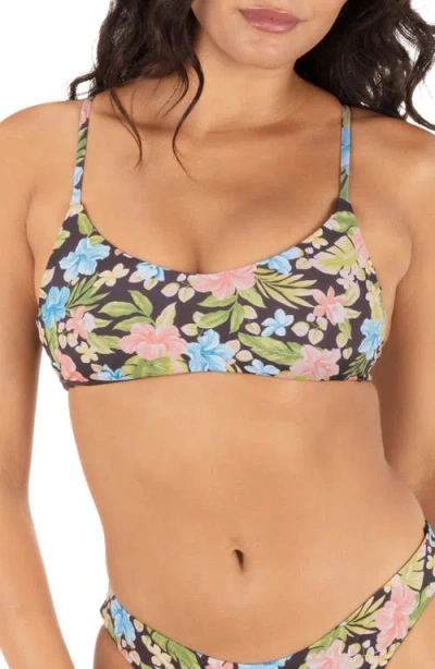 Hurley Miami Garden Reversible Bikini Top In Multi