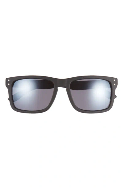 Hurley Modern Keyhole 55mm Polarized Sunglasses In Black/ Smoke