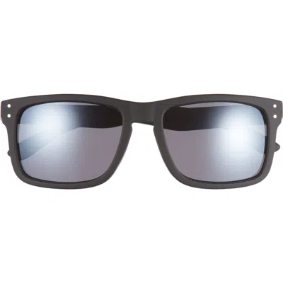 Hurley Modern Keyhole 55mm Polarized Sunglasses In Black/smoke