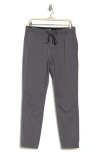 Hurley Nylon Stretch Twill Joggers In Grey/white