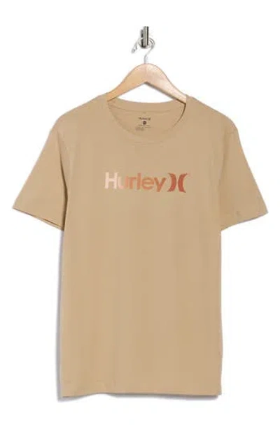 Hurley O And O Cotton Logo T-shirt In Brown