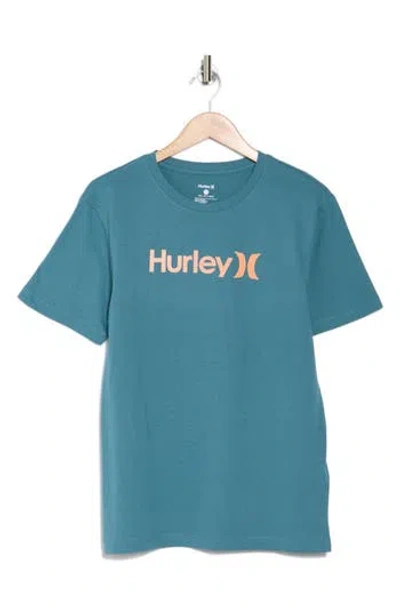 Hurley O And O Cotton Logo T-shirt In Blue