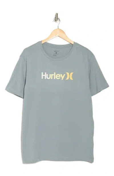 Hurley O And O Cotton Logo T-shirt In Blue
