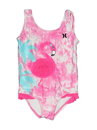Pre-owned Hurley Kids'  One Piece Swimsuit In Pink