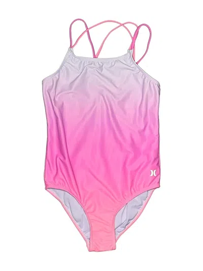 Pre-owned Hurley Kids'  One Piece Swimsuit In Pink