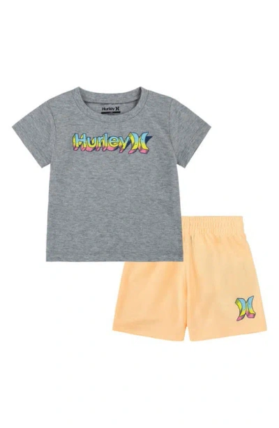 Hurley Babies'  Ono T-shirt & Shorts Set In Melon Tint
