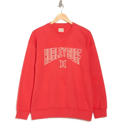 Hurley Oversize Collegiate Logo Graphic Sweatshirt
