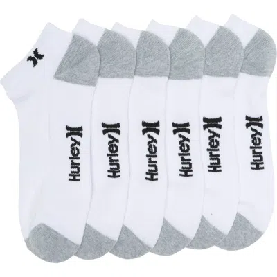 Hurley Pack Of 6 Terry Ankle Socks In Gray