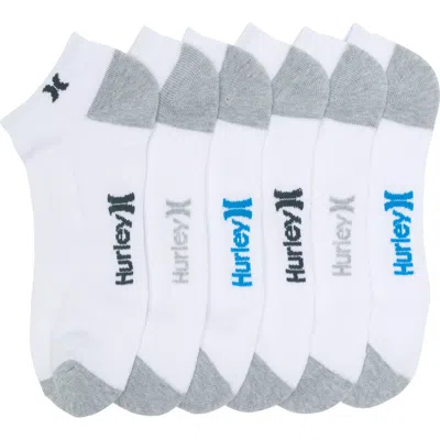 Hurley Pack Of 6 Terry Ankle Socks In White