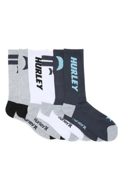 Hurley Pack Of 6 Terry Crew Socks In Multi