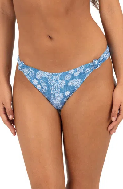 Hurley Paisley Moderate Bikini Bottoms In Blue