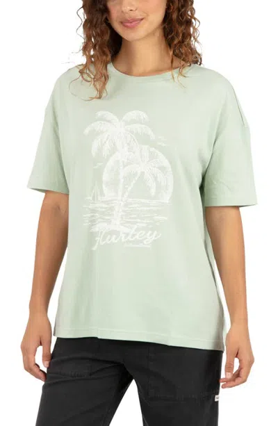 Hurley Palm Sea Graphic Boyfriend T-shirt In Green