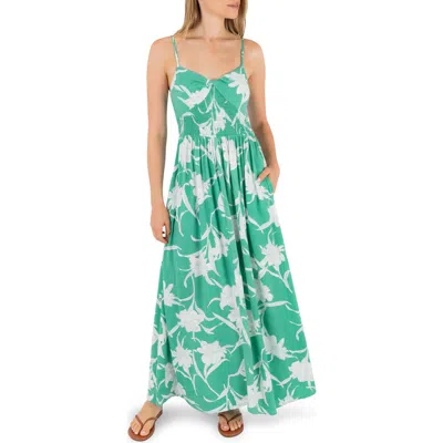 Hurley Palm Springs Maxi Sundress In Green