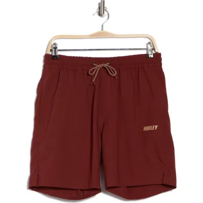 Hurley Phantom Camper Volley Swim Trunks In Brown