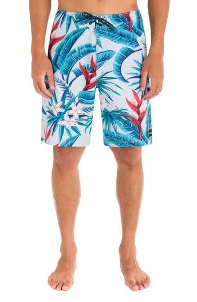 Hurley Phantom Flag Swim Trunks In Light Blue