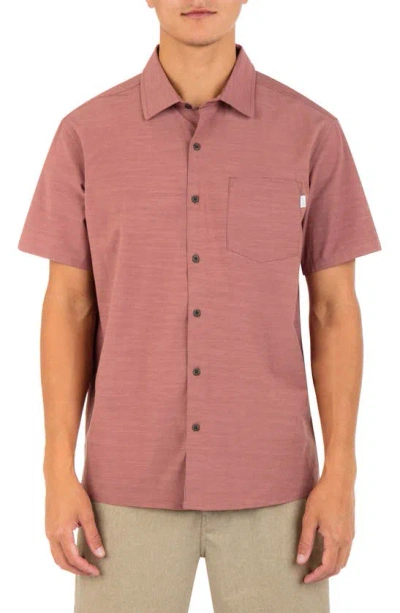 Hurley Phantom Naturals Rincon Button-up Shirt In Pink