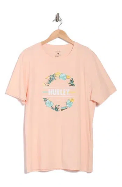 Hurley Pina Cotton Graphic T-shirt In Pink