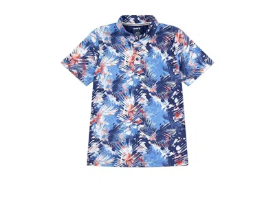 Hurley Printed Belmont Polo (big Kid) Boy's T Shirt Deep Royal Blue : Md (10/12 Big Kid), Polyester