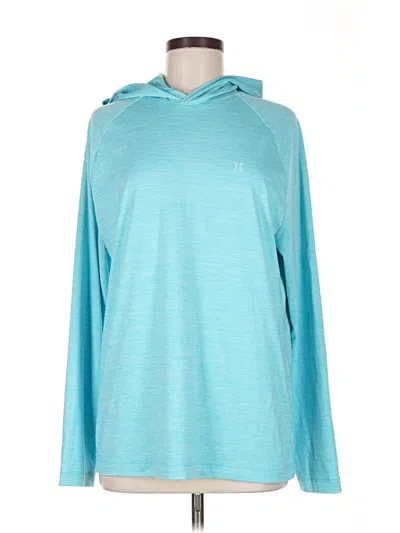 Pre-owned Hurley Pullover Hoodie In Blue