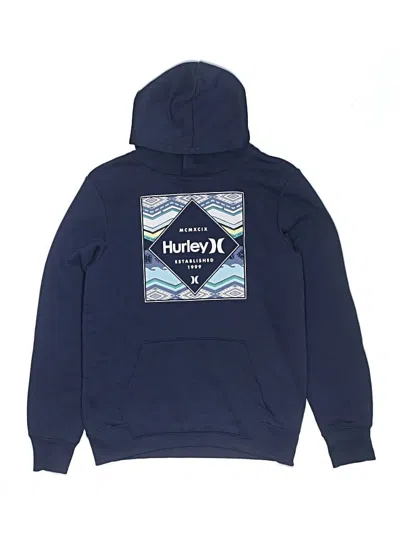 Pre-owned Hurley Kids'  Pullover Hoodie In Blue