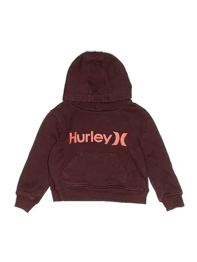Pre-owned Hurley Kids'  Pullover Hoodie In Burgundy