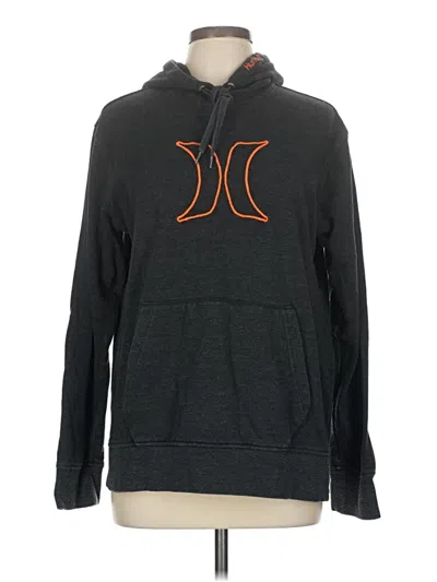 Pre-owned Hurley Pullover Hoodie In Gray