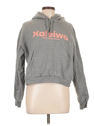 Pre-owned Hurley Pullover Hoodie In Gray
