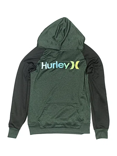 Pre-owned Hurley Kids'  Pullover Hoodie In Green