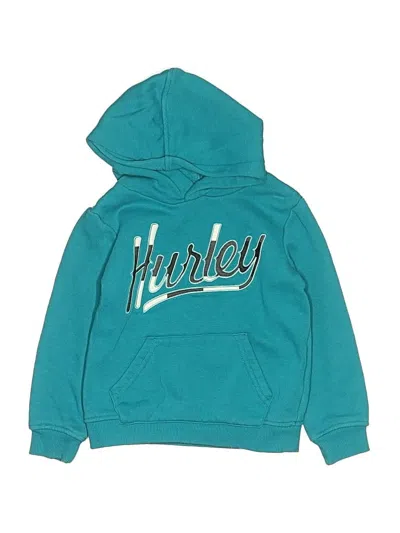 Pre-owned Hurley Kids'  Pullover Hoodie In Teal