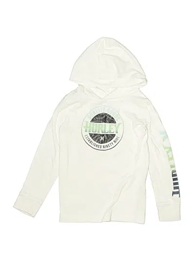Pre-owned Hurley Kids'  Pullover Hoodie In White