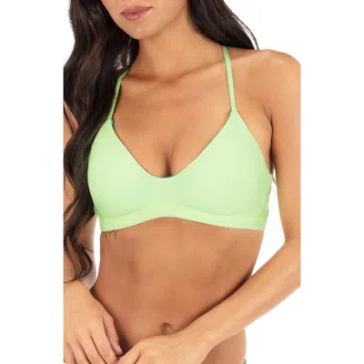 Hurley Racerback Bikini Top In Green