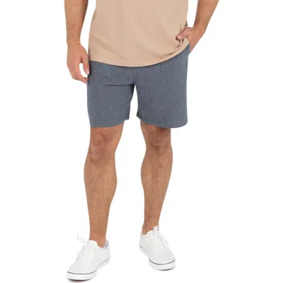 Hurley Raleigh Volley Stripe Cotton & Linen Drawstring Shorts In Blue