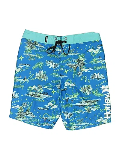 Pre-owned Hurley Kids'  Rash Guard In Blue