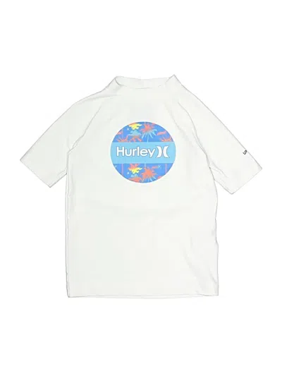 Pre-owned Hurley Kids'  Rash Guard In Ivory