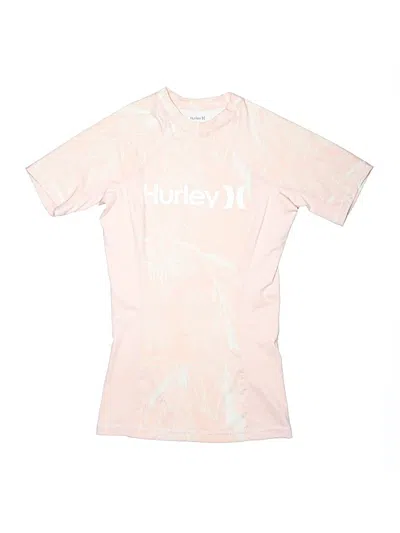 Pre-owned Hurley Rash Guard In Pink