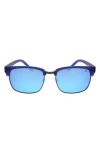 Hurley Retro 56mm Polarized Square Sunglasses In Navy